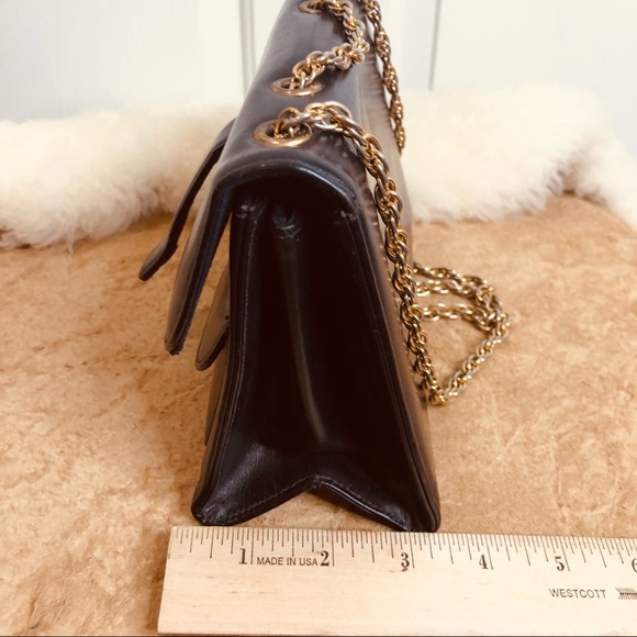 Vintage Block Navy Blue Adjustable Chain Handle Bag Size Small - Picture 4 of 15